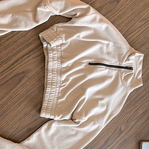 Tan quarter-zip long sleeve from Forever 21